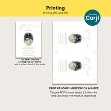 Load image into Gallery viewer, 2033 Christian Nativity Scene Christmas Invite Template, O Come Let Us Adore Him, Editable Digital Download
