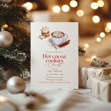 Load image into Gallery viewer, 2033 Hot Cocoa, Cookie, &amp; Christ Kids Christian Christmas Party Invite, Editable Digital Download

