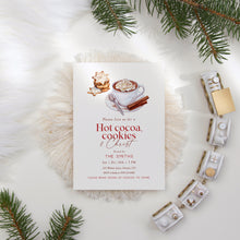 Load image into Gallery viewer, 2033 Hot Cocoa, Cookie, &amp; Christ Kids Christian Christmas Party Invite, Editable Digital Download
