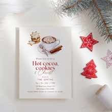 Load image into Gallery viewer, 2033 Hot Cocoa, Cookie, &amp; Christ Kids Christian Christmas Party Invite, Editable Digital Download
