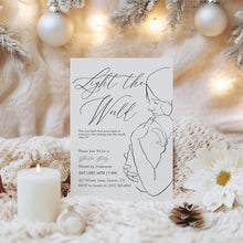 Load image into Gallery viewer, 2033 Light the World Mary &amp; Baby Jesus Nativity Christian Christmas Invite, Editable Template, Digital Download
