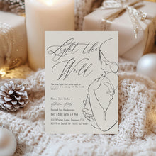 Load image into Gallery viewer, 2033 Light the World Mary &amp; Baby Jesus Nativity Christian Christmas Invite, Editable Template, Digital Download
