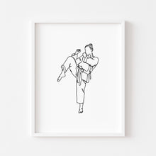 Load image into Gallery viewer, Korean line drawing Martial art taekwondo set of 6 art print 12-67
