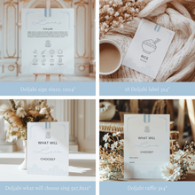 Load image into Gallery viewer, Editable Korean Blue First birthday baby boy party Doljabi template 0304
