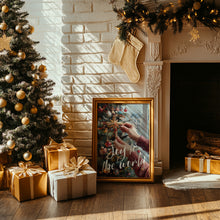 Load image into Gallery viewer, Green Christian Christmas Bible Verse Wall Art (Choose your Print) 13-218
