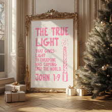 Load image into Gallery viewer, Pink Christian Christmas Bible Verse Wall Art (Choose your Print) 13-213
