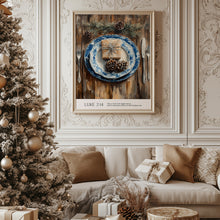 Load image into Gallery viewer, Green Christian Christmas Bible Verse Wall Art (Choose your Print) 13-218
