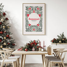 Load image into Gallery viewer, Green Christian Christmas Bible Verse Wall Art (Choose your Print) 13-218
