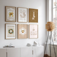 Load image into Gallery viewer, Set of 6 Neutral Yellow Christian Christmas Wall Art Bundle 13-225
