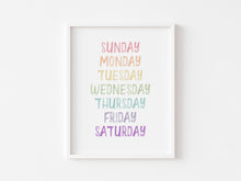 Load image into Gallery viewer, set of 6 pastel alphabet with rainbow watercolor art prints 07-4002
