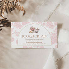 Load image into Gallery viewer, 2023 time for tea pink floral baby shower invitation mini set
