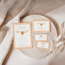 Load image into Gallery viewer, Orange Baby Pumpkin is On the Way Mini Set | Fall Baby Shower Digital Download | Editable Books &amp; Diaper Raffle Templates 2028
