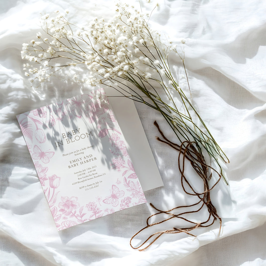 Corjl editable pink tolie de jouy baby in bloom 2015