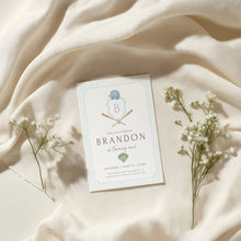 Load image into Gallery viewer, 0314 blue baseball monogram birthday template
