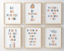 Load image into Gallery viewer, Kids bible verse boho style set of 6 prints
