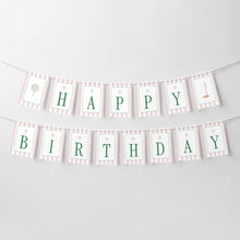 Load image into Gallery viewer, 0311 pink let&#39;s par tee birthday decoration template
