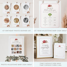 Load image into Gallery viewer, Baseball 1st Birthday Invitation Bundle, Rookie of the Year Preppy Template 0314
