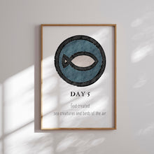 Load image into Gallery viewer, Set of 8 boho Christian kids creation art prints 07-216

