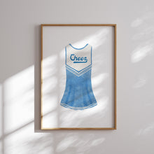 Load image into Gallery viewer, Watercolor red blue Cheerleading gallery wall art print 07-32505
