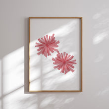 Load image into Gallery viewer, Watercolor red blue Cheerleading gallery wall art print 07-32505
