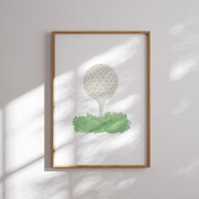 Load image into Gallery viewer, Sage green golf watercolor hand drawn gallery wall art prints 07-27119
