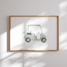 Load image into Gallery viewer, Sage green golf watercolor hand drawn gallery wall art prints 07-27119
