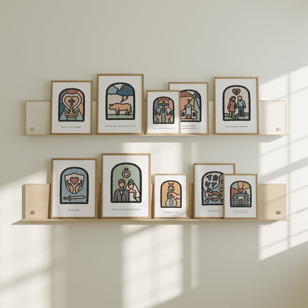 Boho set of 01 commandments art prints 07-345