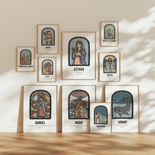 Load image into Gallery viewer, Bible Faith Characters Wall Art With Scripture for Kids 07-356
