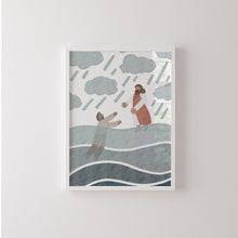 Load image into Gallery viewer, Walk on Water Jesus and Peter print
