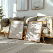 Load image into Gallery viewer, Modern pink aesthetic coquette Christian art set of 2 art prints
