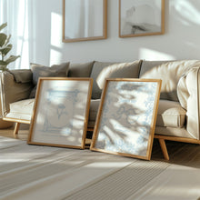 Load image into Gallery viewer, Modern blue aesthetic coquette Christian art set of 2 art prints
