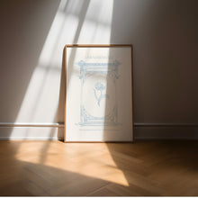 Load image into Gallery viewer, Modern blue aesthetic coquette Christian art set of 2 art prints
