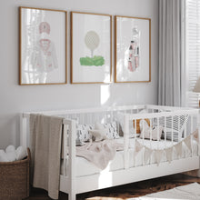 Load image into Gallery viewer, Watercolor pink golf jacket, golf ball tee, and golf club set of 3 wall art prints 07-27111
