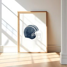 Load image into Gallery viewer, Watercolor Blue American football set of 3 art prints 07-29602
