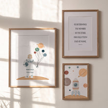 Load image into Gallery viewer, Space astronaut girls bible verse wall art print 07-19302
