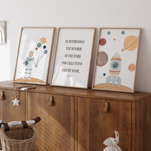 Load image into Gallery viewer, Space astronaut girls bible verse wall art print 07-19302
