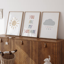Load image into Gallery viewer, Watercolor boho pastel rainbow color you are my sunshine 07-26409
