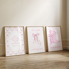 Load image into Gallery viewer, set of 3 Pink trendy girly bible verse wall art prints
