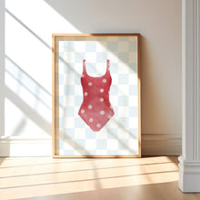 Load image into Gallery viewer, Watercolor summer swimsuit sunglasses painting set of 3 art print 07-33702
