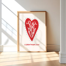 Load image into Gallery viewer, Aesthetic red Valentines coquette bible verse set of 3 girly art prints 2
