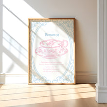 Load image into Gallery viewer, set of 3 pink blue coquette bible verse wall art prints
