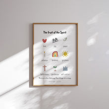 Load image into Gallery viewer, Watercolor Christian kids set of 4 biblical educational art prints 07-146
