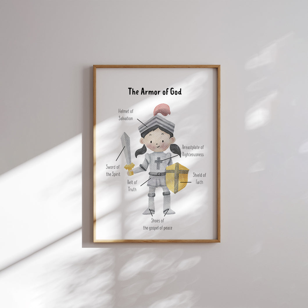 set of 6 Christian kids educational art prints 07-178