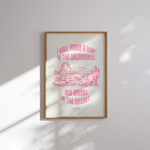 Load image into Gallery viewer, Pink Western Cowgirl Christian wall art prints
