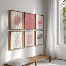 Load image into Gallery viewer, Modern Pink aesthetic set of 6 scripture wall art prints
