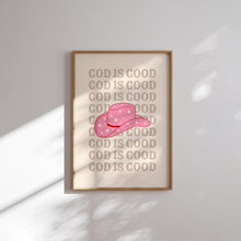 Load image into Gallery viewer, Western Pink cowgirl Christian bible verse art print
