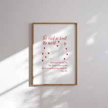 Load image into Gallery viewer, Aesthetic red Valentines coquette bible verse girly art prints 2
