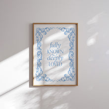 Load image into Gallery viewer, Blue Cottage core Christian wall art print (Choose your print)
