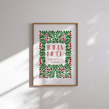 Load image into Gallery viewer, Set of 6 Minimal red green Christian Christmas Bible Verse Wall Art Bundle 13-214
