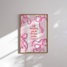 Load image into Gallery viewer, Aesthetic red Valentines coquette bible verse girly art prints
